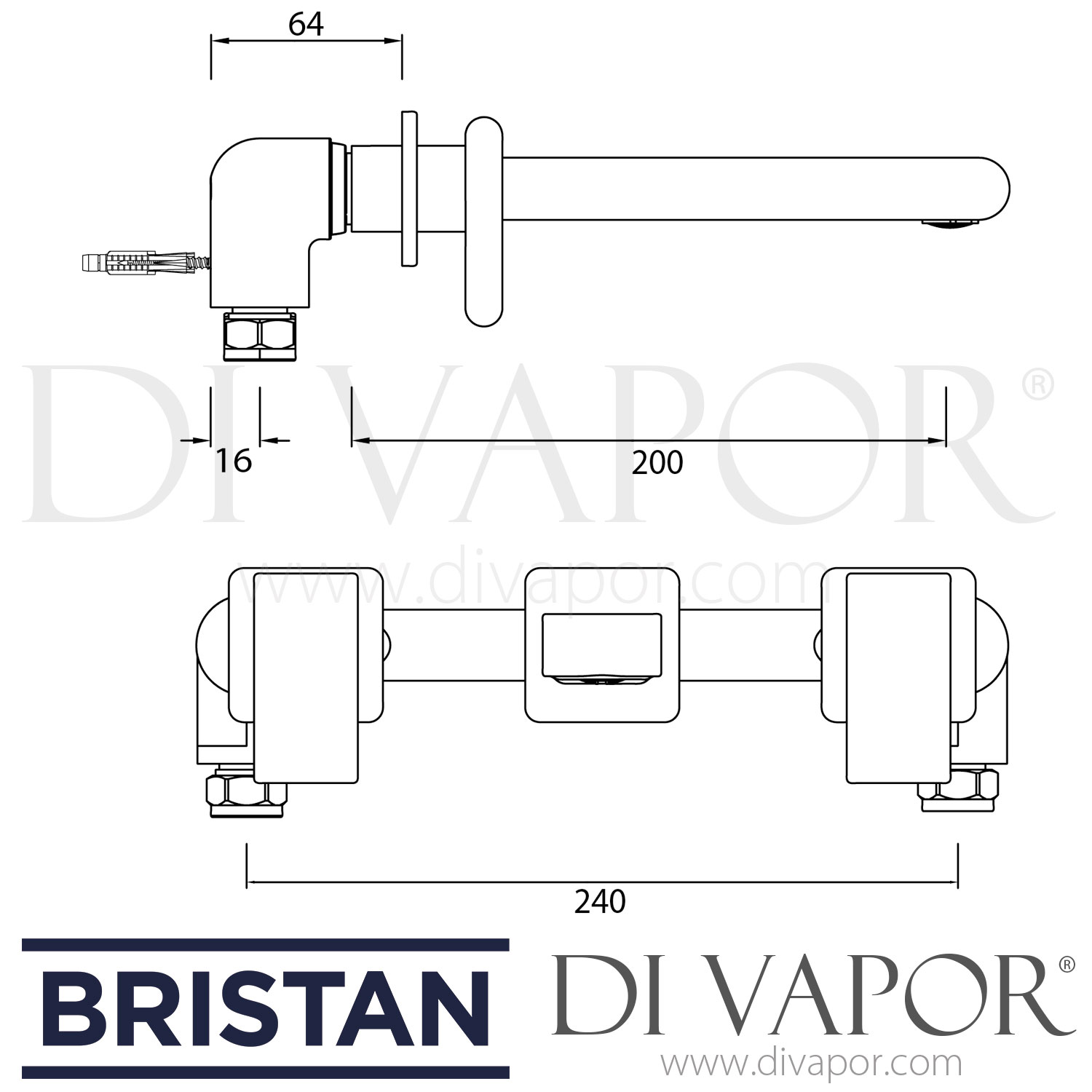 Bristan PIV WMBAS C PIVOT Wall Mounted Basin Mixer Tap Spare Parts